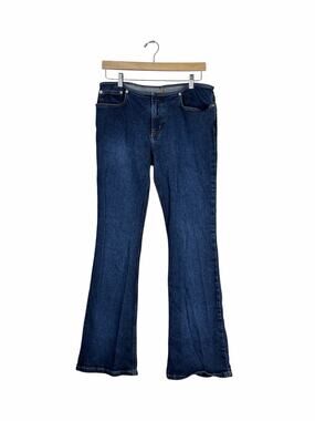 Ralph Lauren RL Bound Waistband Bootcut Jeans Dark Wash Women's Size 11/12 Y2K